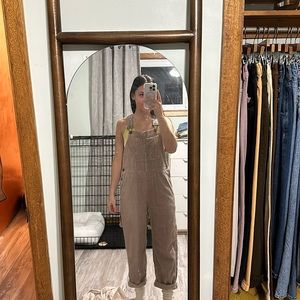 Urban Outfitters Corduroy Overalls Taupe Color
